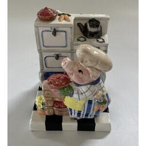 Vintage FITZ & FLOYD Napkin or Letter Holder 1993 RETRO Farmhouse Country